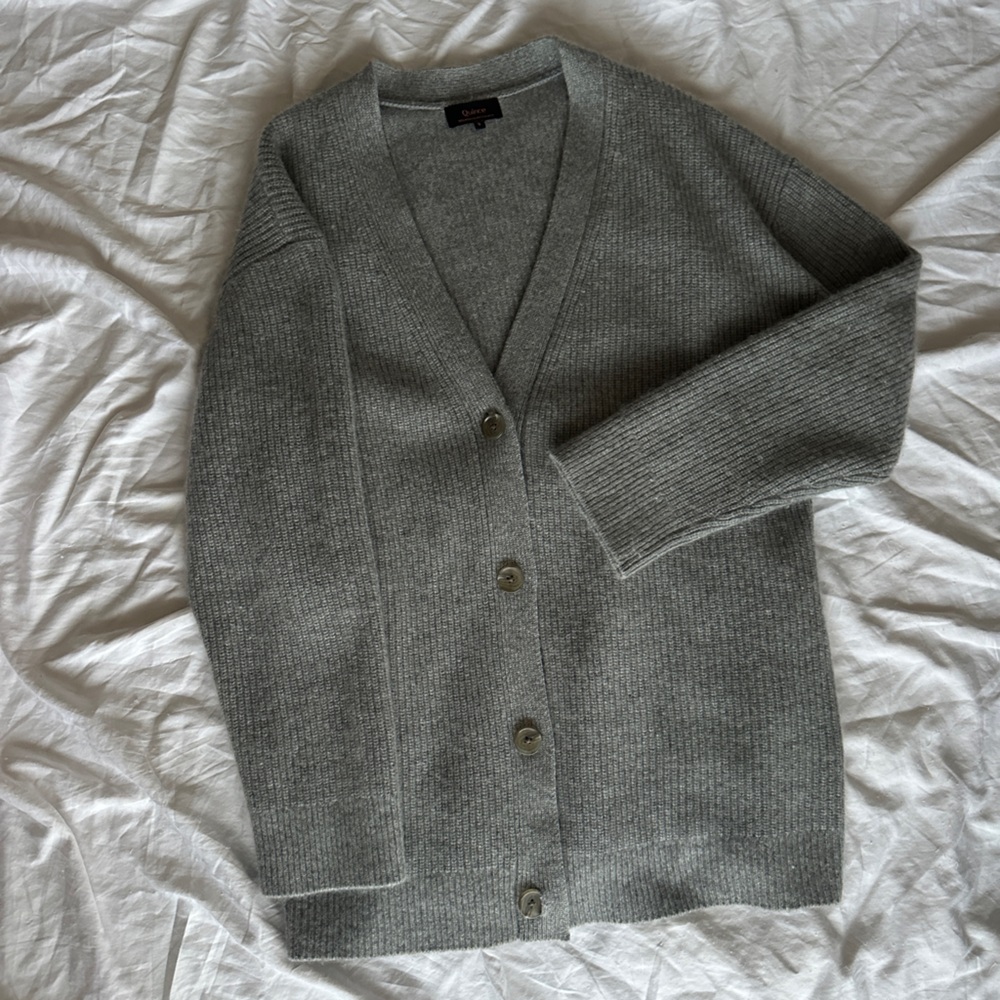 Quince Gray Women's Cardigan Sweater